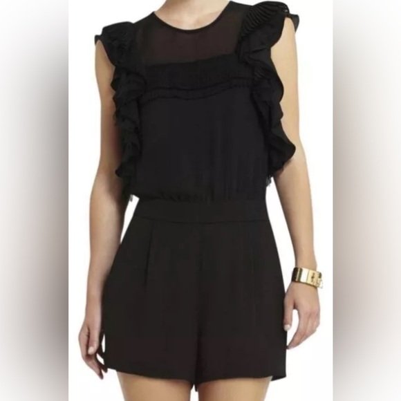 Bcbg Black Romper. Condition is "used Once” - Picture 3 of 3